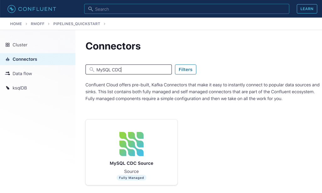 Kafka CDC - MySQL CDC Source Connector